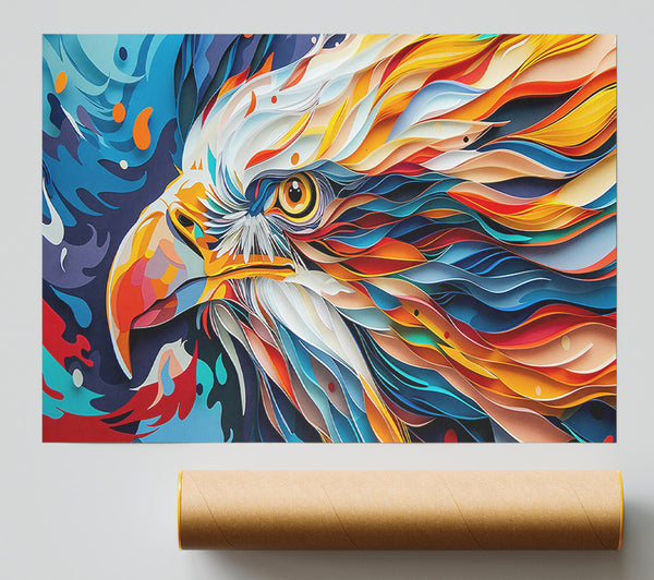 Orange Paper Eagle