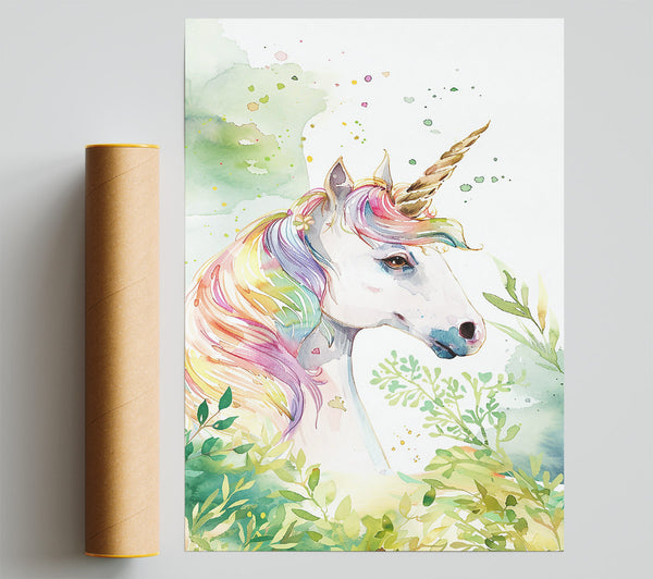 Green Rainbow Unicorn Dream