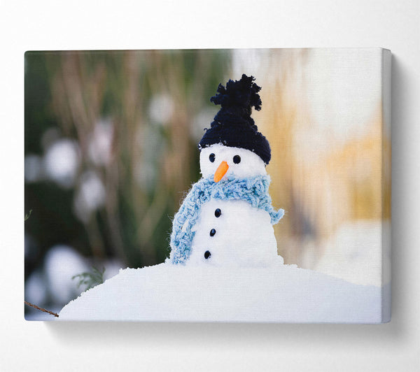 Blue Scarf Snowman