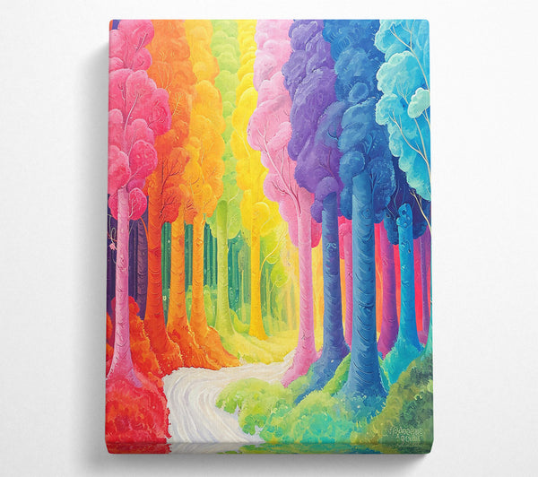 Blue Rainbow Forest Path