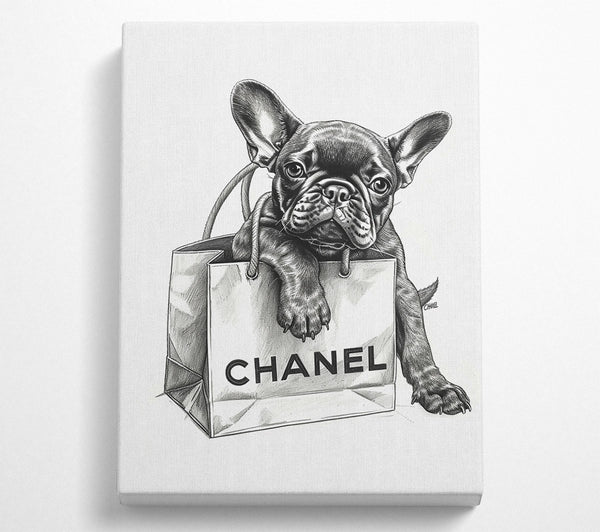 Black Frenchie In Chanel Bag