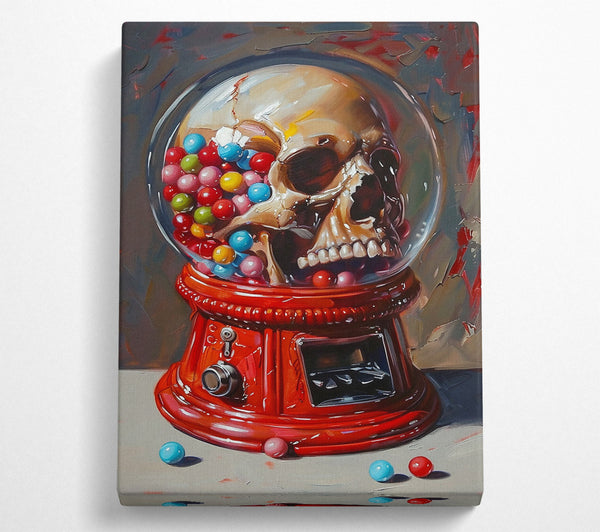 Red Gumball Skull