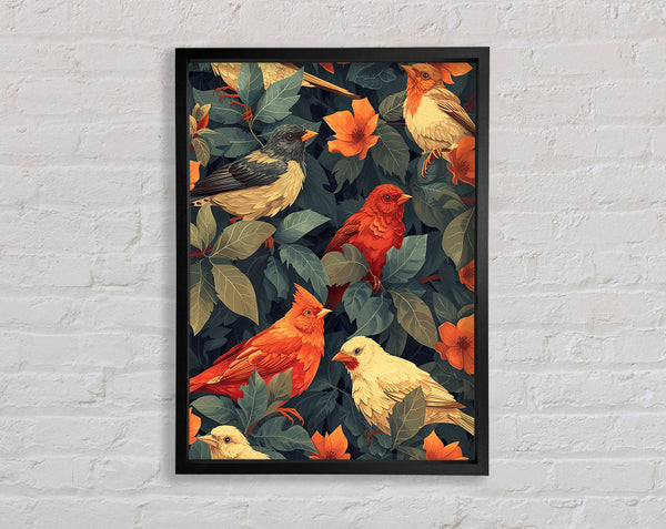 Decorative Birds Orange