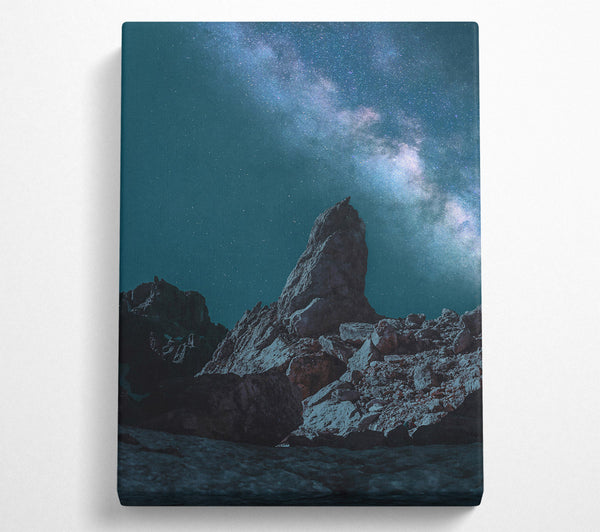 Teal Night Sky Peak