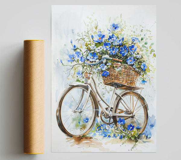 Blue Bicycle Blooms