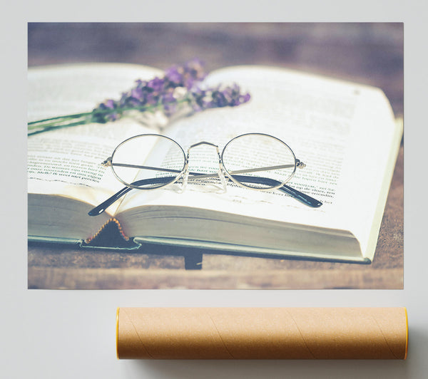 Ivory Book And Glasses