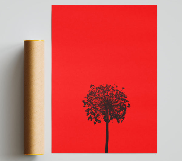 Red Bloom Silhouette