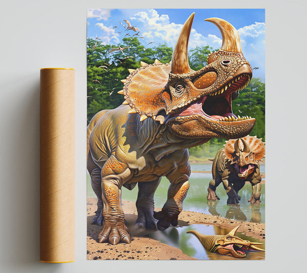 Orange Ceratopsian Rampage