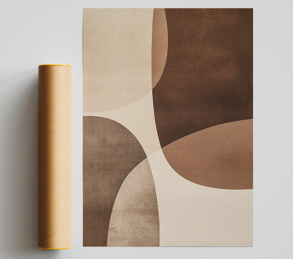 Brown Curved Abstract