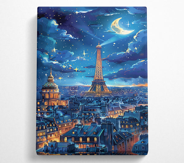 Blue Paris Night Sky