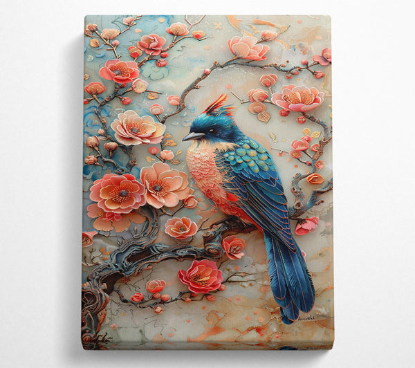 Bluebird On Peach Blossom