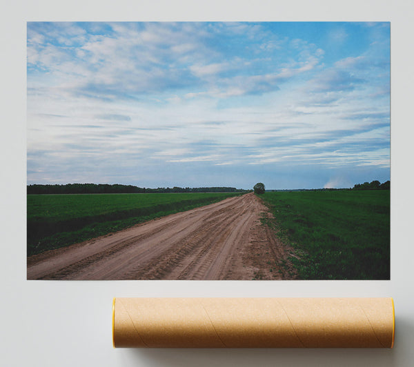 Blue Sky Country Road