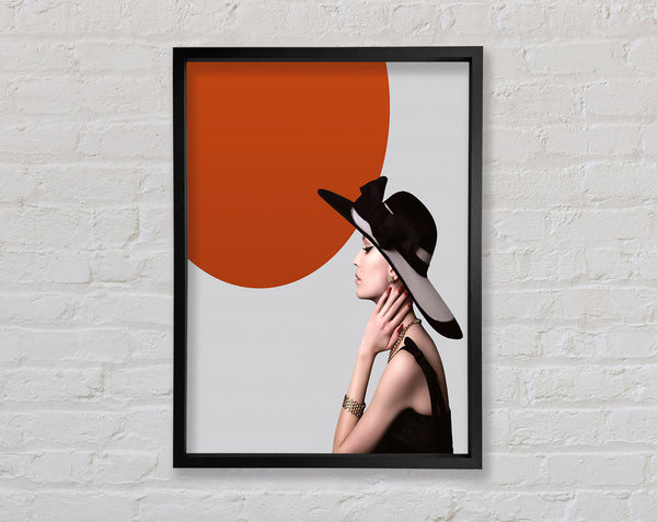 Elegant Lady With Orange Circle