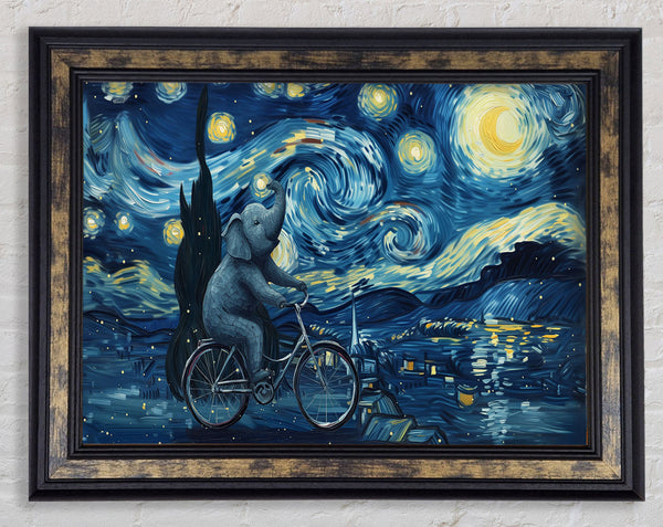 Elephant Van Gogh Night Sky