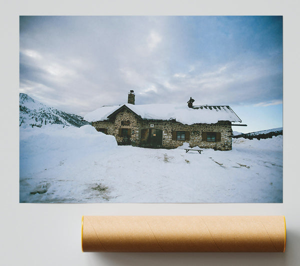 White Snowy Cabin