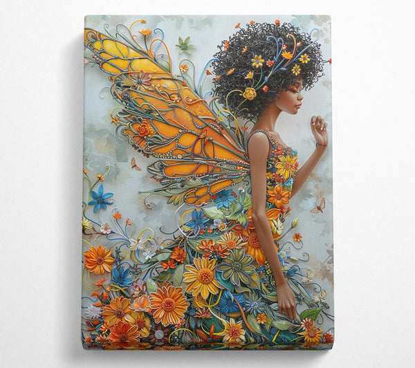 Golden Floral Wings