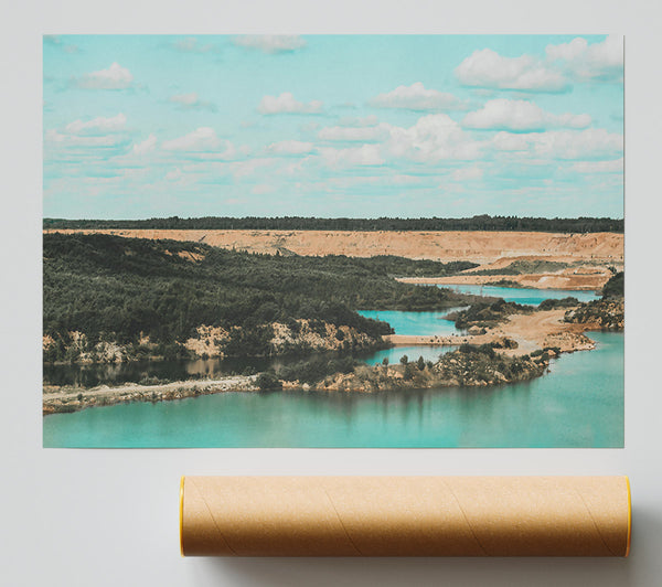 Turquoise Quarry Lake