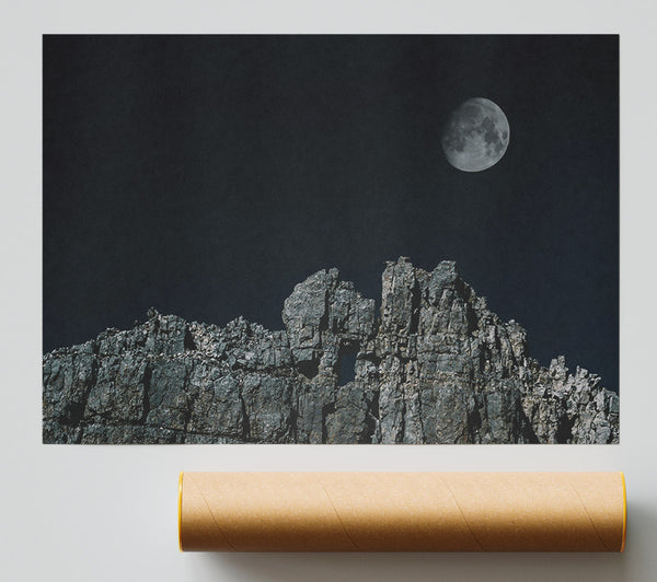 Gray Moonlit Cliffs