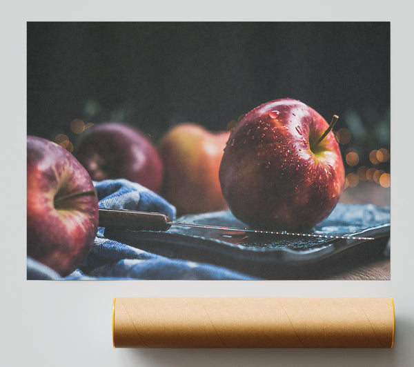 Crimson Apple Still Life