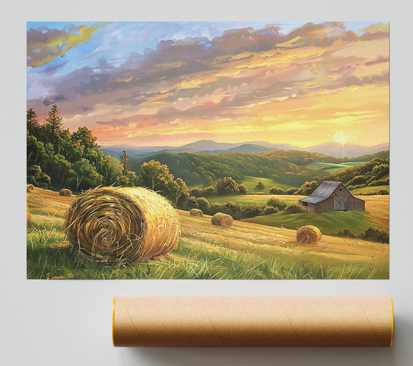 Golden Hay Sunset