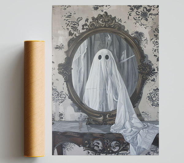 White Ghost In Mirror