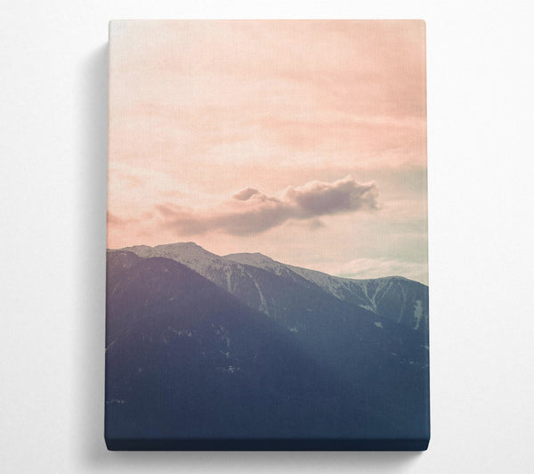 Pink Sky Silhouette Mountains