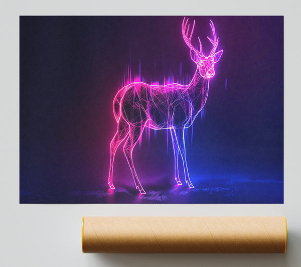 Pink Neon Deer