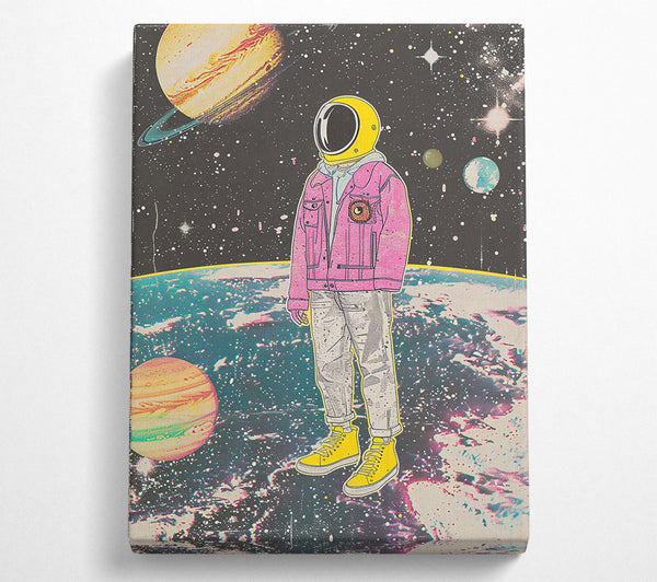 Pink Astronaut In Space