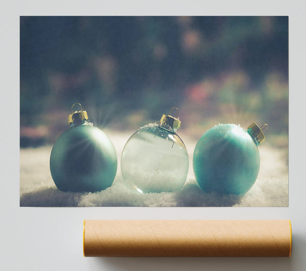 Aqua Christmas Baubles