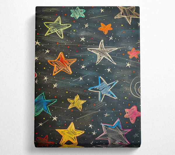 Chalkboard Yellow Starscape