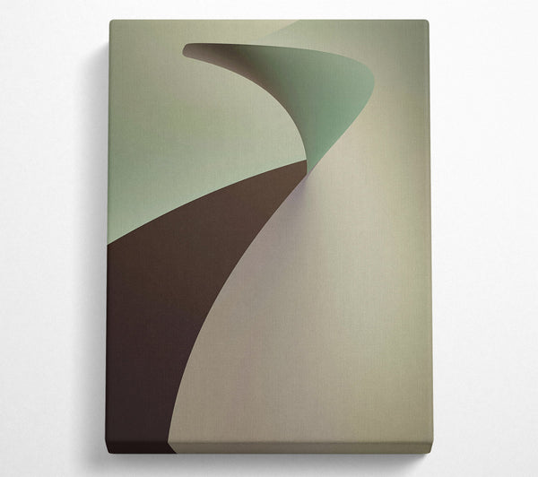 Green Curved Abstract