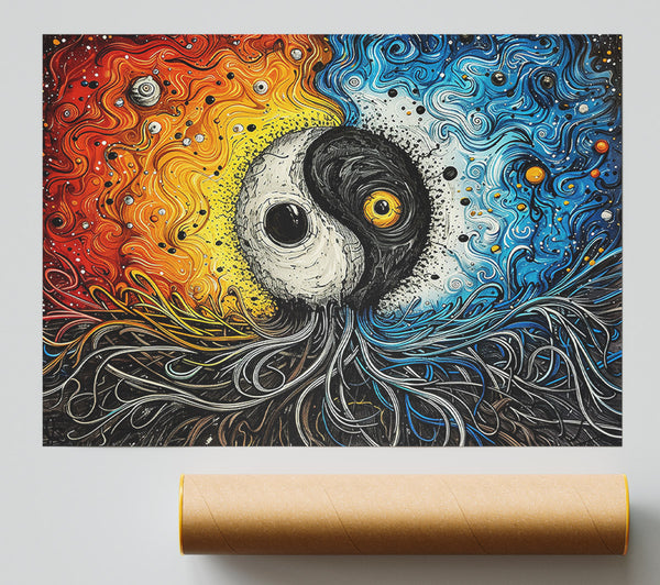 Blue Yin Yang Cosmos