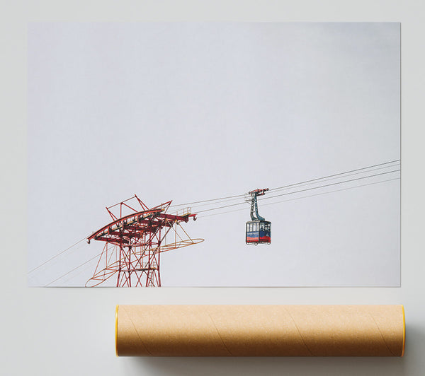 Red Cable Car Ascent