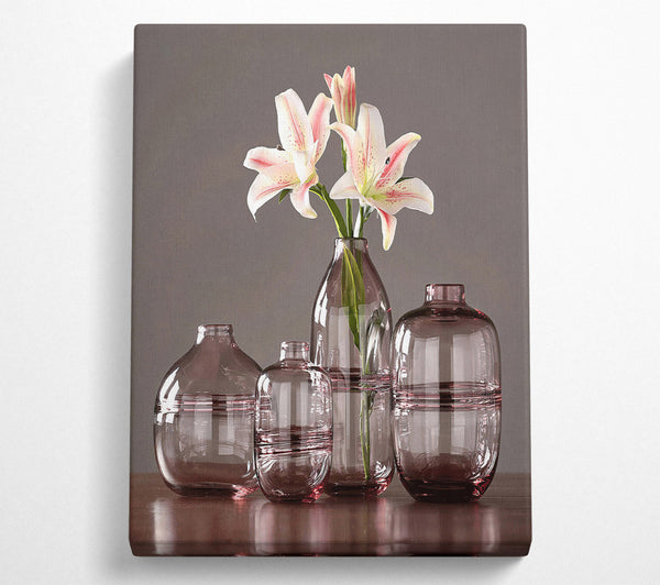 Four Burgundy Vases