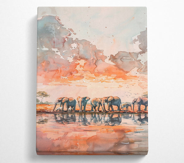 Orange Sunset Herd