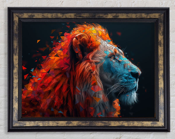 Geometric Lion Colours Modern