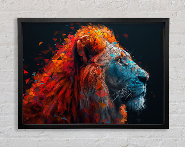 Geometric Lion Colours Modern