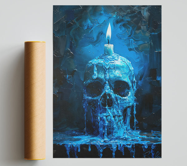 Blue Candle Skull