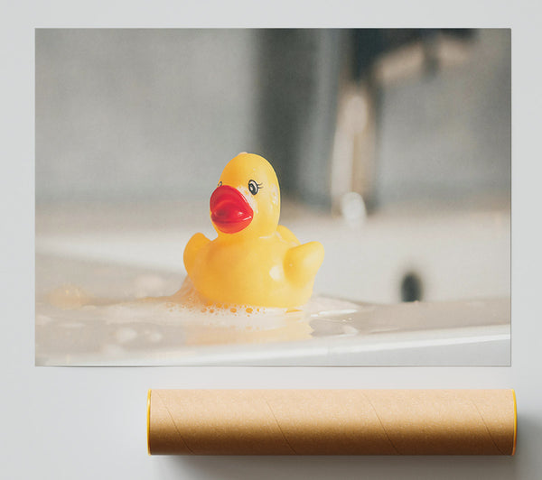 Yellow Duck In Foam