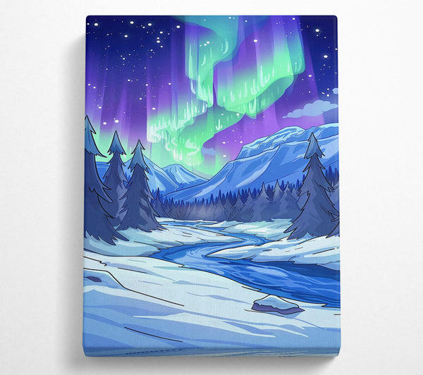 Blue Aurora Borealis