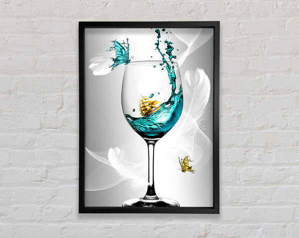 Glass Of Wine Butterfly