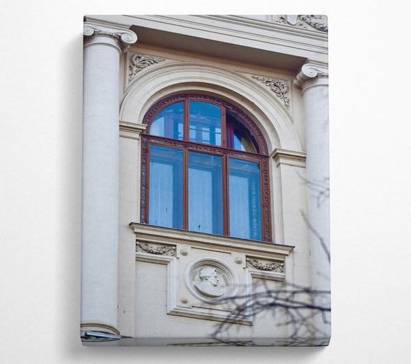 Blue Window And Stonework