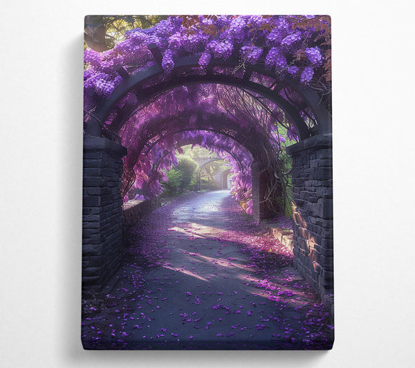 Purple Pathway Through Flowers