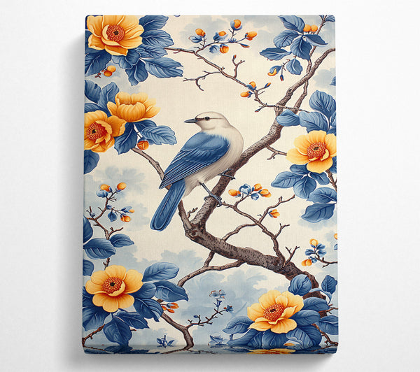 Bluebird In Yellow Bloom