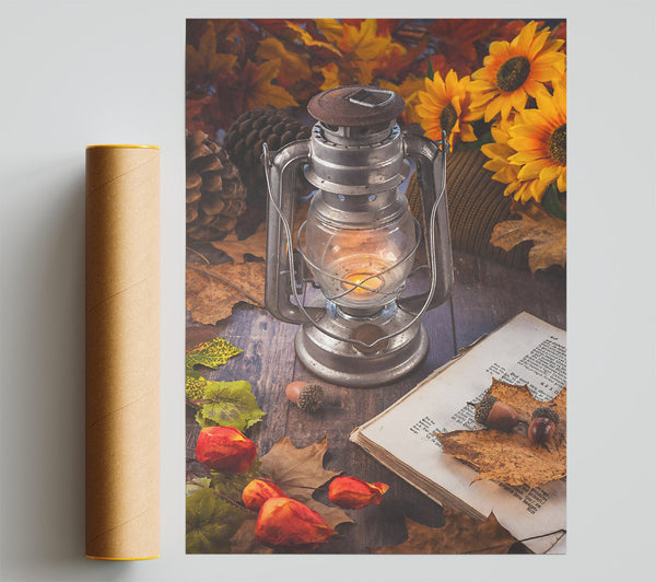 Rustic Orange Lantern Light