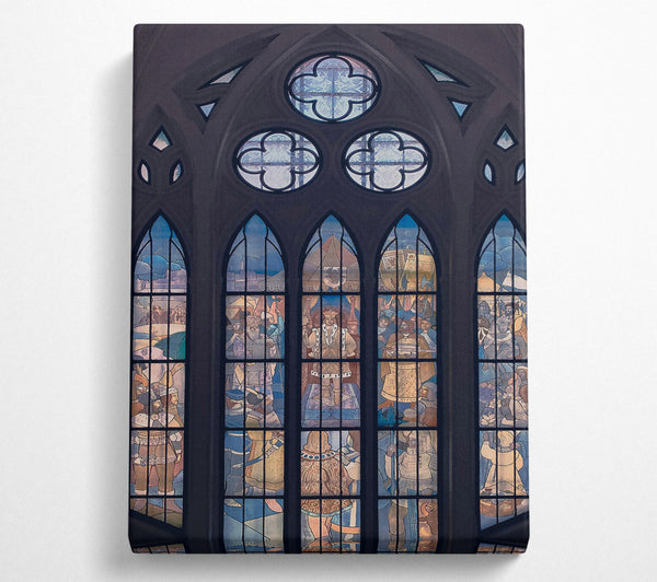 Blue Stained Glass Window