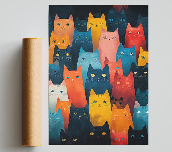 Orange Cat Crowd