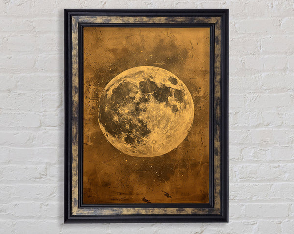 Gold Distressed Moon