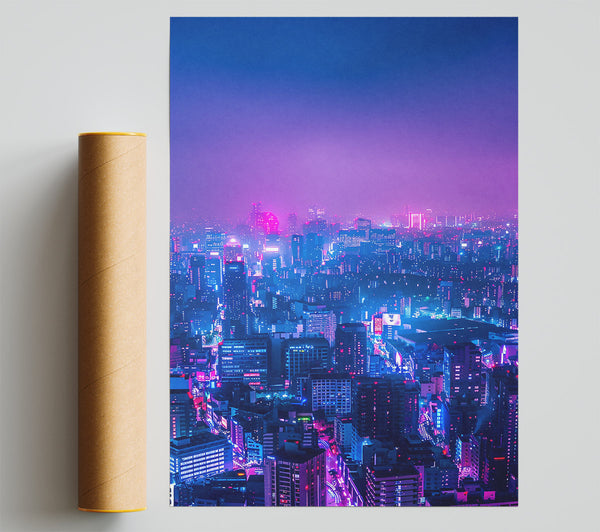 Purple Neon Skyline