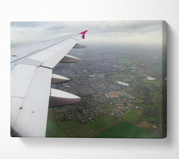 White Wing Over Green Fields